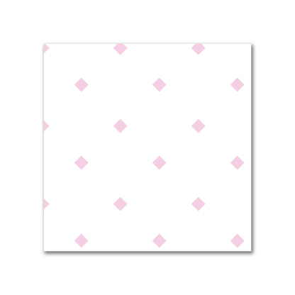 Off-White Cotton Canvas Fabric with Pink Diamonds, FACC-1081-101