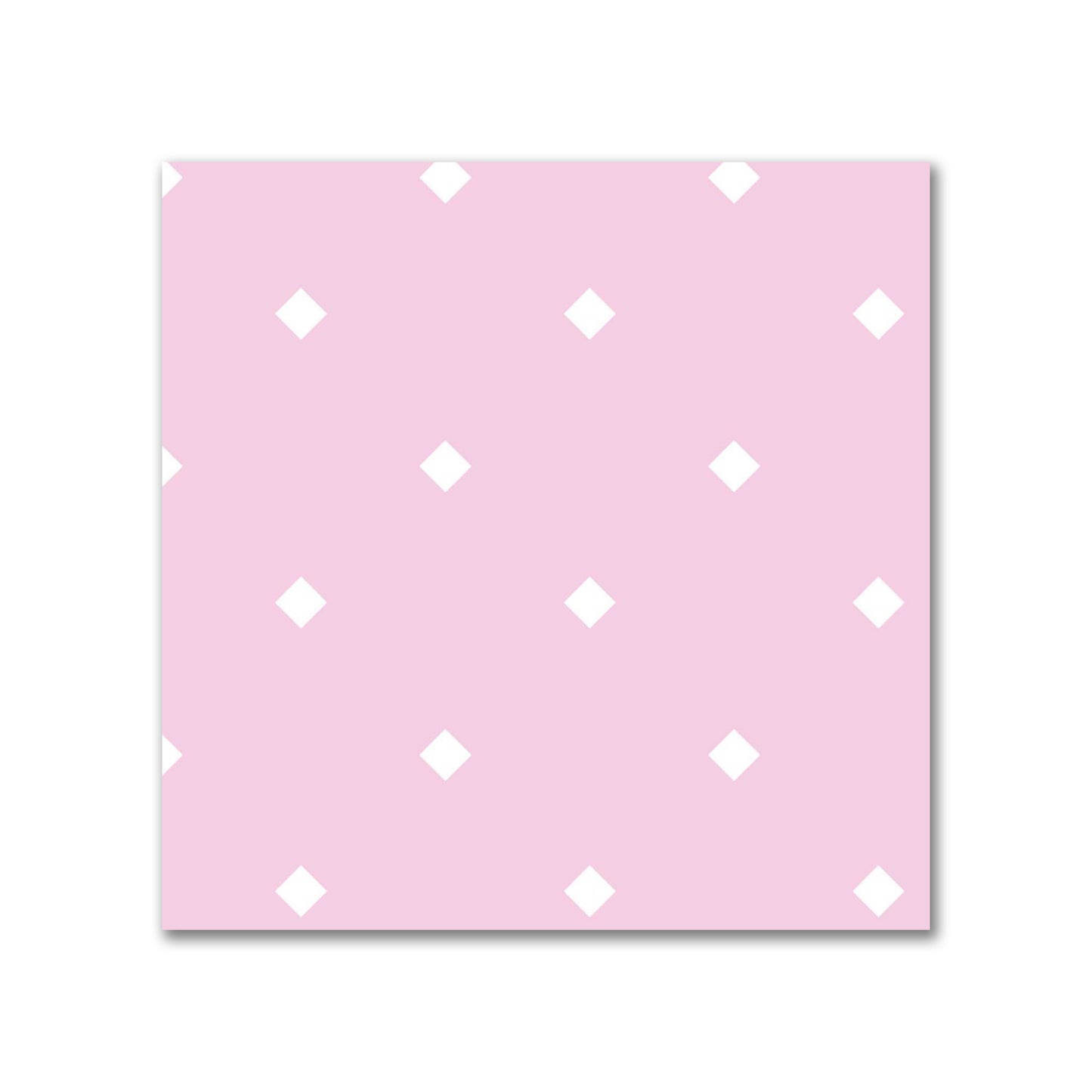 Cotton Canvas Fabric with Off-White Diamonds on Pink, FACC-1081-102