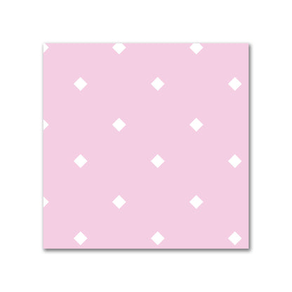Cotton Canvas Fabric with Off-White Diamonds on Pink, FACC-1081-102