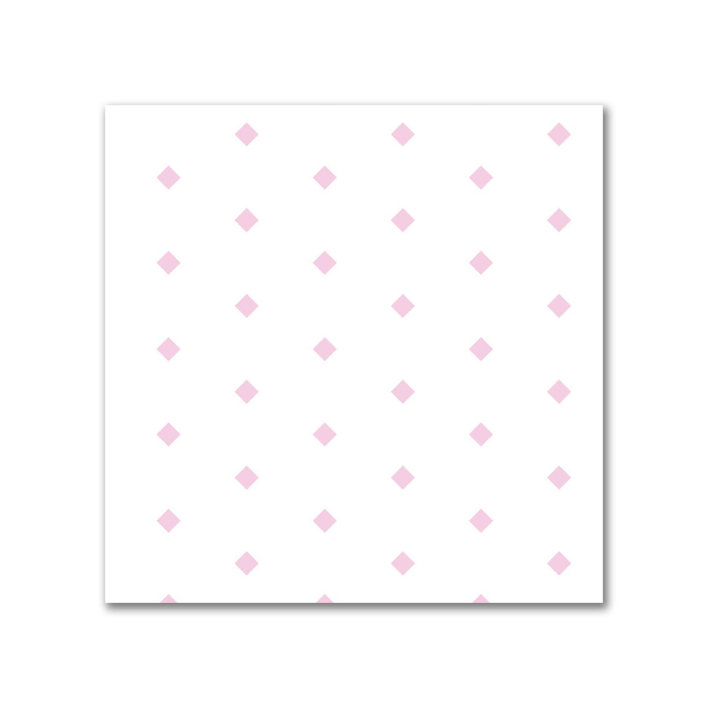 Off-White Cotton Canvas Fabric with Fine Pink Diamonds, FACC-1081-111