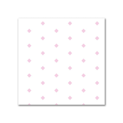 Off-White Cotton Canvas Fabric with Fine Pink Diamonds, FACC-1081-111