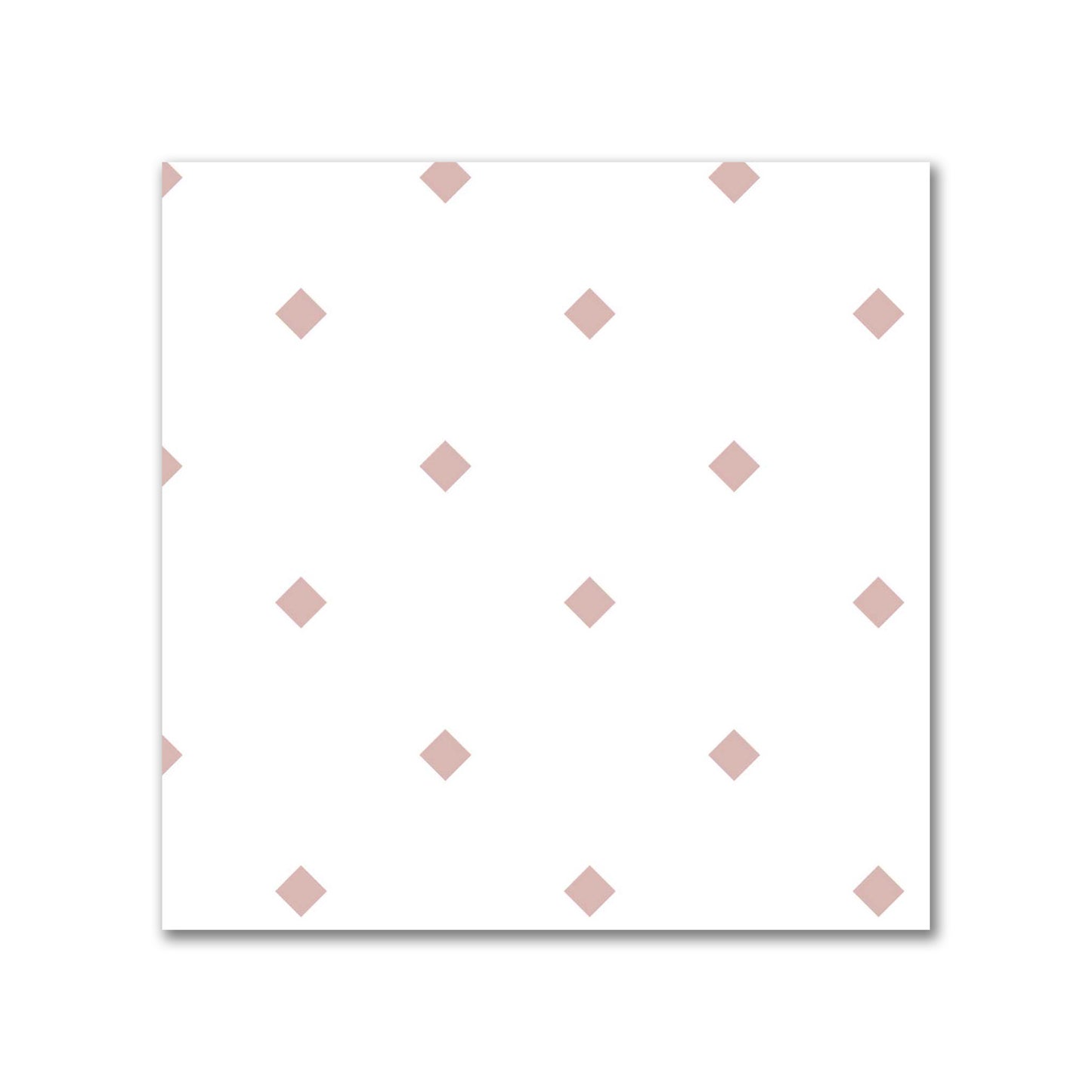 Off-White Cotton Canvas Fabric with Salmon Diamonds, FACC-1139-101