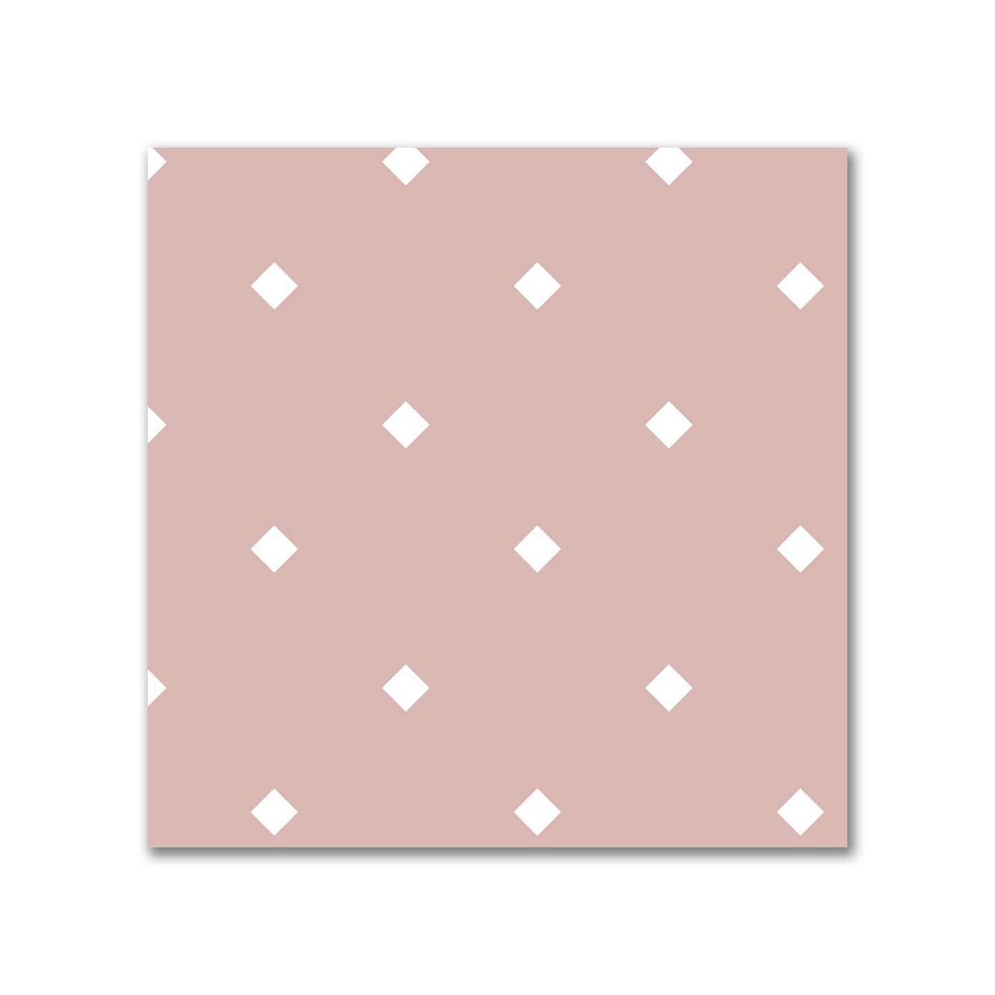 Cotton Canvas Fabric with Off-White Diamonds on Salmon, FACC-1139-102