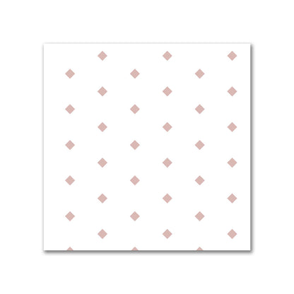 Off-White Cotton Canvas Fabric with Fine Salmon Diamonds, FACC-1139-111