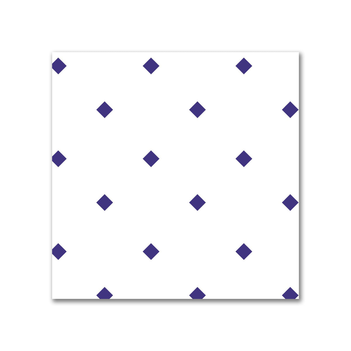 Off-White Cotton Canvas Fabric with Purple Diamonds | Swatch - 21 x 21 cm / 8 x 8 inches