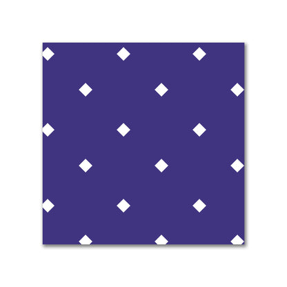 Cotton Canvas Fabric with Off-White Diamonds on Purple | Swatch - 21 x 21 cm / 8 x 8 inches