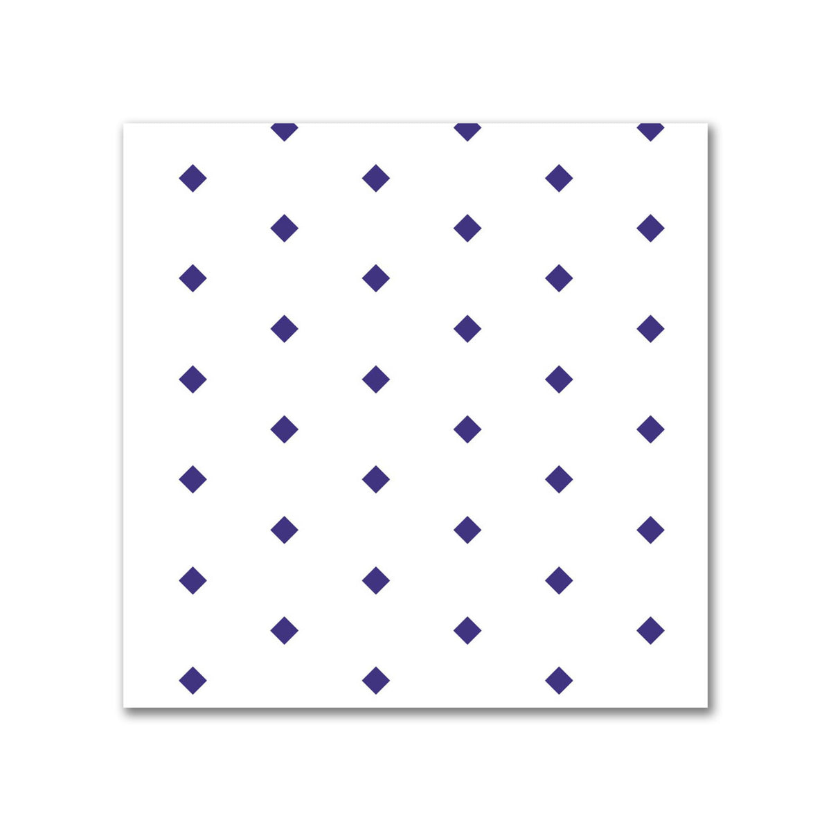 Off-White Cotton Canvas Fabric with Fine Purple Diamonds | Swatch - 21 x 21 cm / 8 x 8 inches