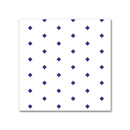 Off-White Cotton Canvas Fabric with Fine Purple Diamonds | Swatch - 21 x 21 cm / 8 x 8 inches