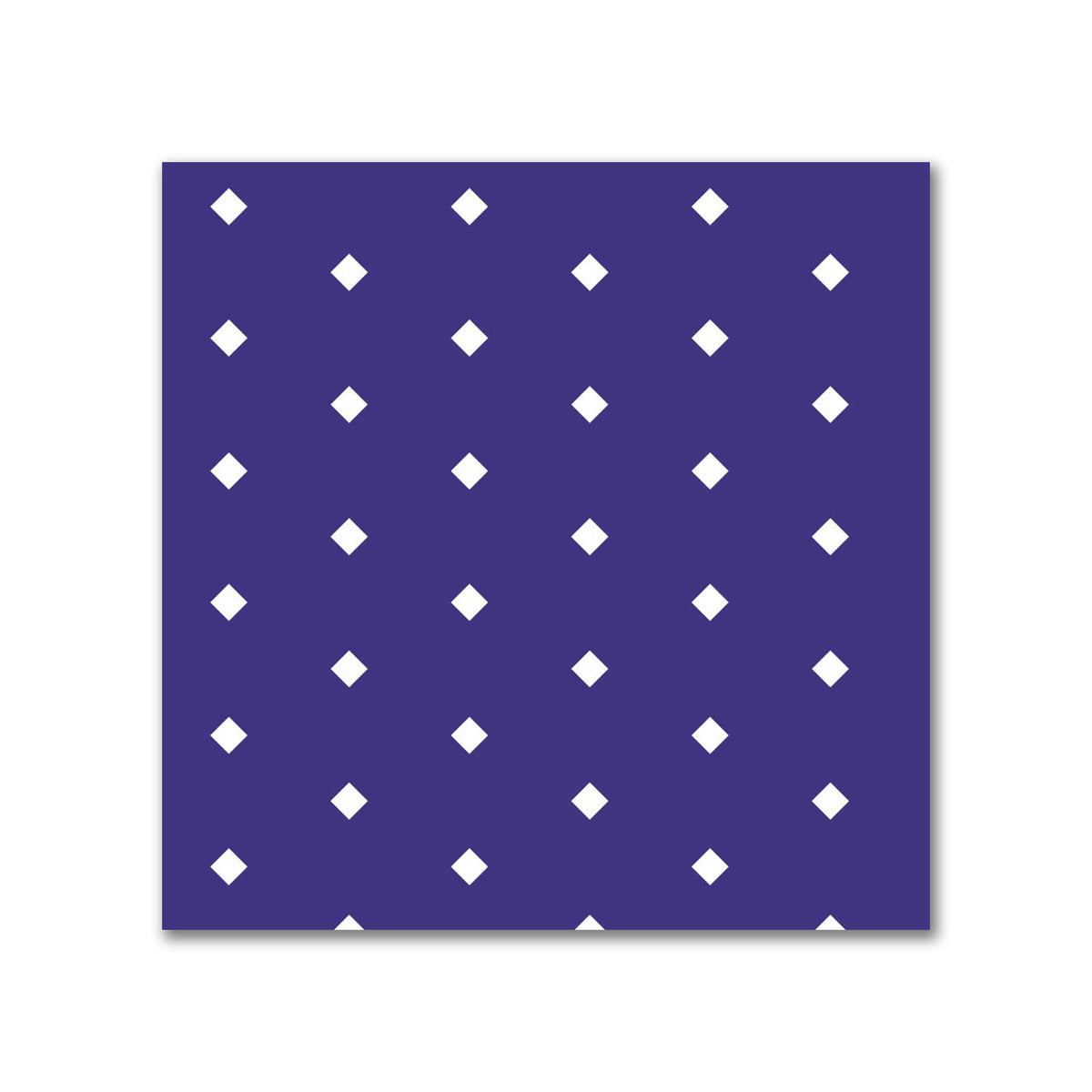 Cotton Canvas Fabric with Fine Off-White Diamonds on Purple | Swatch - 21 x 21 cm / 8 x 8 inches