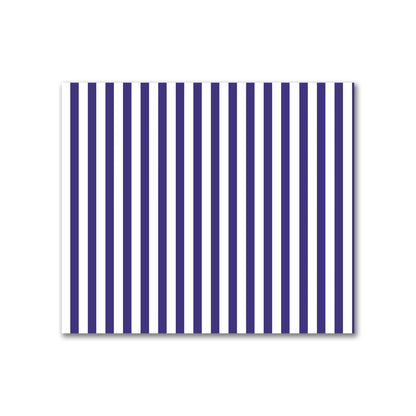 Off-White Cotton Canvas Fabric with Thin Purple Bars | Quarter - 54 x 46 cm / 21 x 18 inches