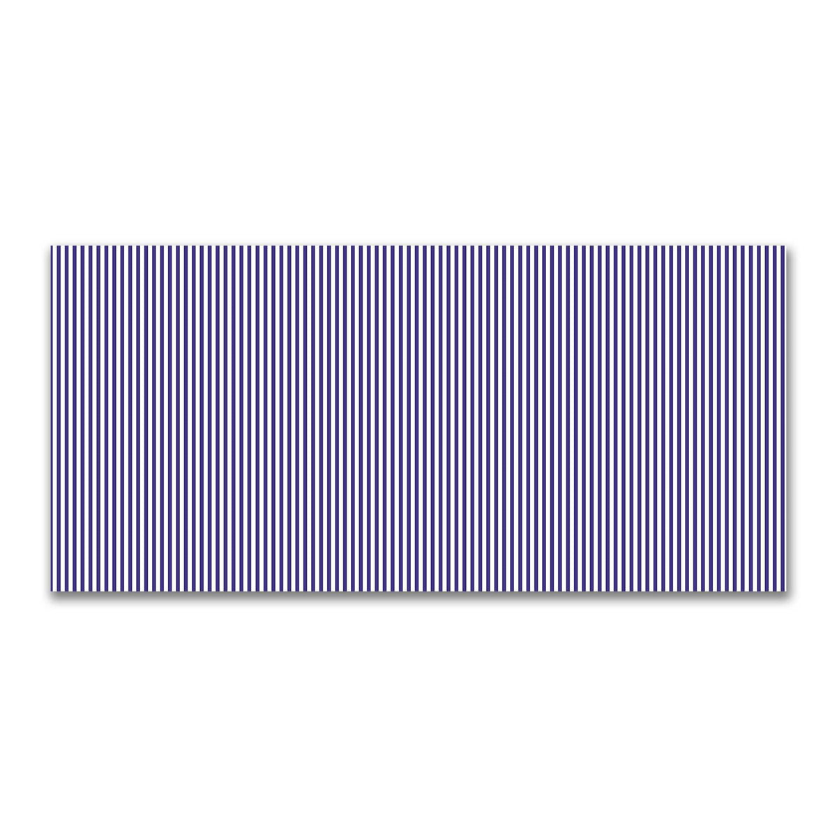 Off-White Cotton Canvas Fabric with Thin Purple Bars | 3 metres - 3 x 1.4 m / 117 x 55 inches
