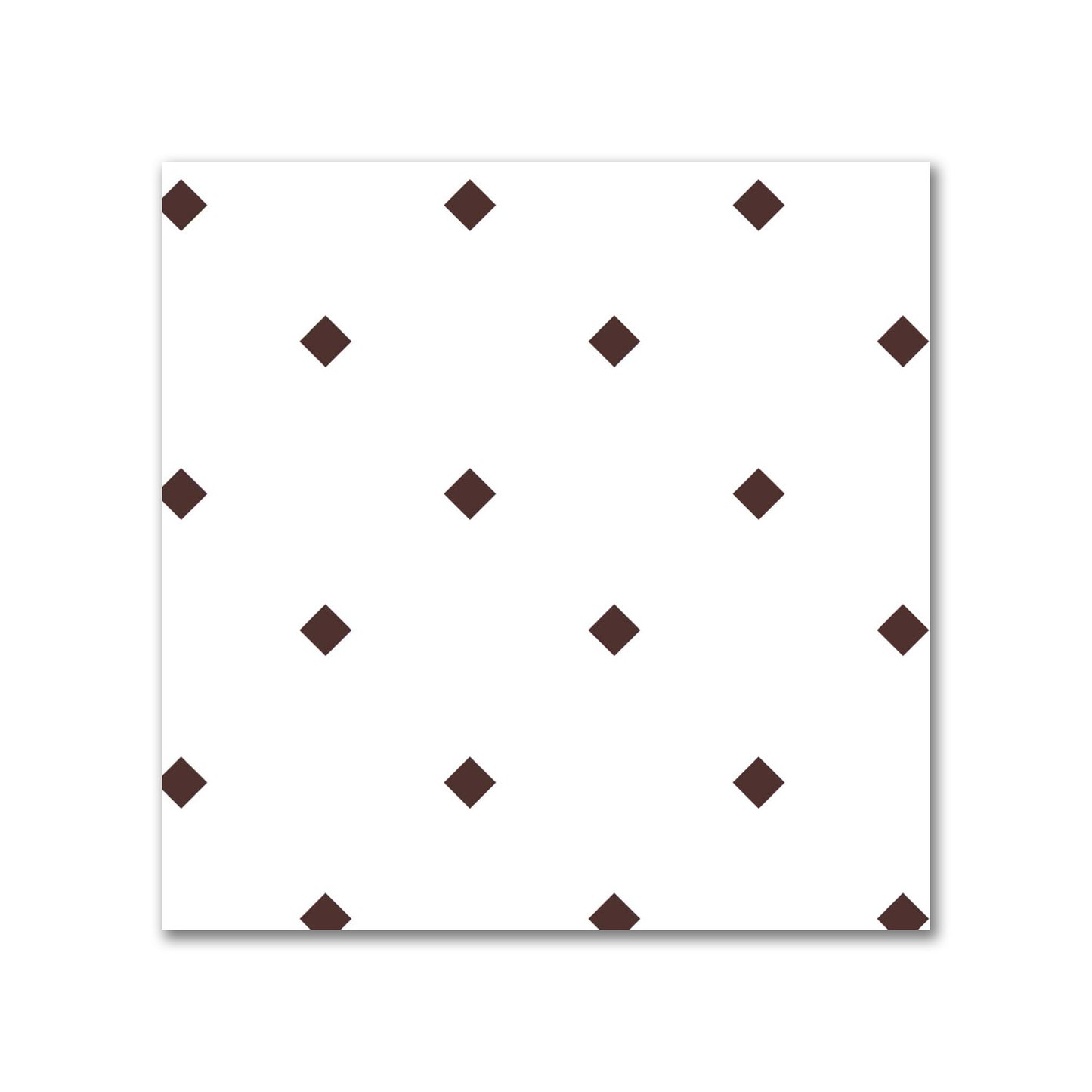 Off-White Cotton Canvas Fabric with Brown Diamonds, FACC-1161-101