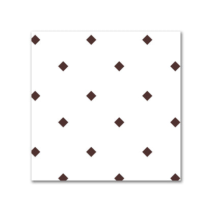 Off-White Cotton Canvas Fabric with Brown Diamonds, FACC-1161-101