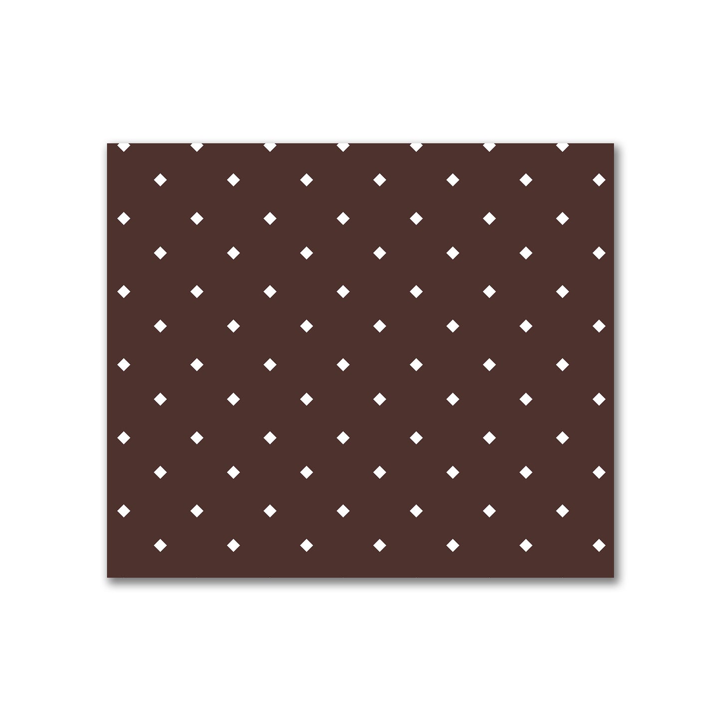 Cotton Canvas Fabric with Off-White Diamonds on Brown, FACC-1161-102