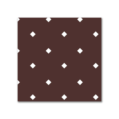 Cotton Canvas Fabric with Off-White Diamonds on Brown, FACC-1161-102