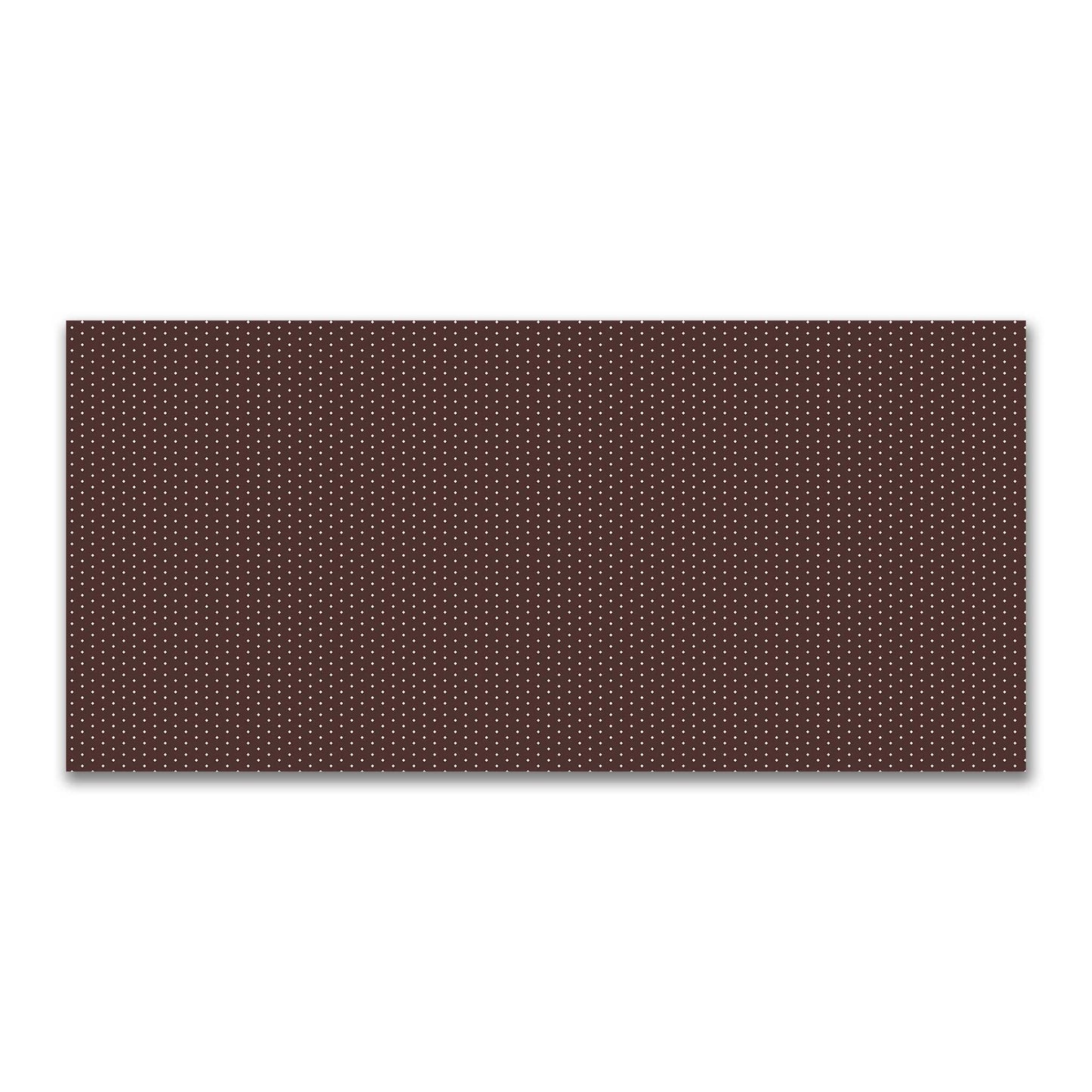 Cotton Canvas Fabric with Fine Off-White Diamonds on Brown, FACC-1161-112