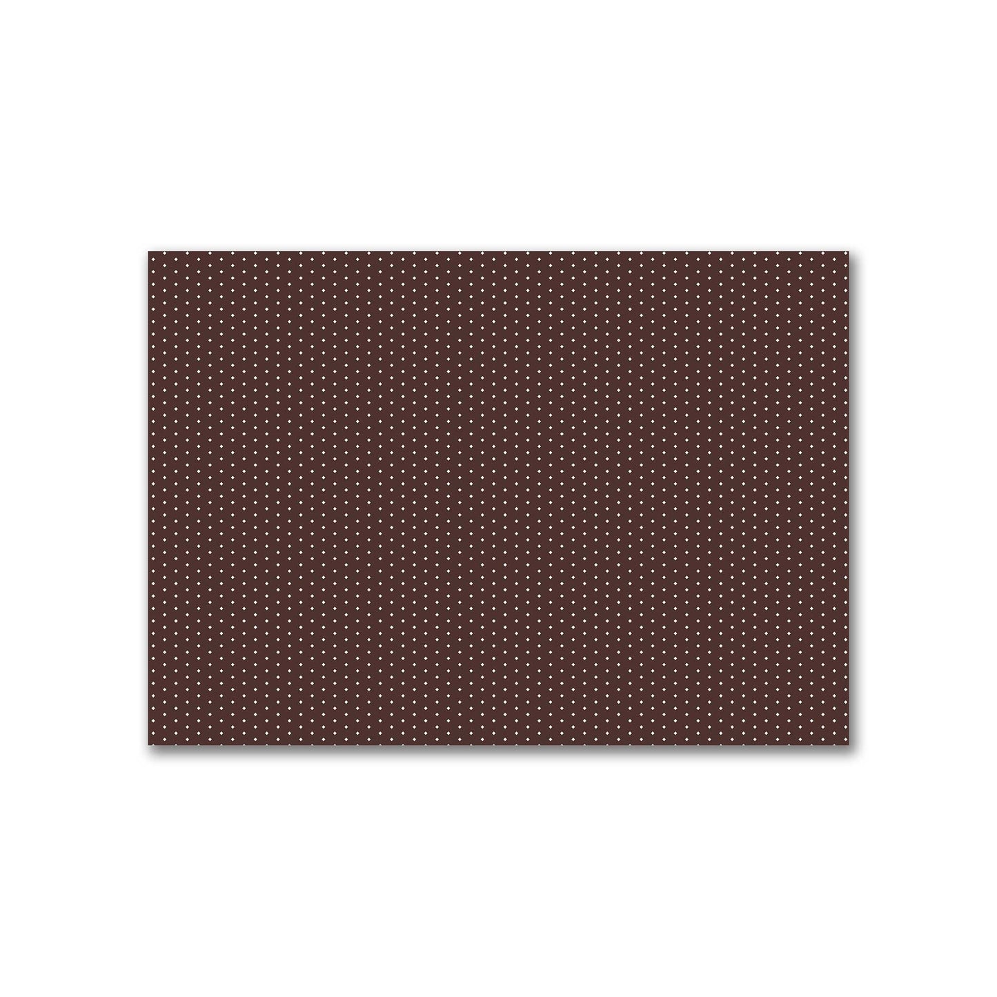 Cotton Canvas Fabric with Fine Off-White Diamonds on Brown, FACC-1161-112