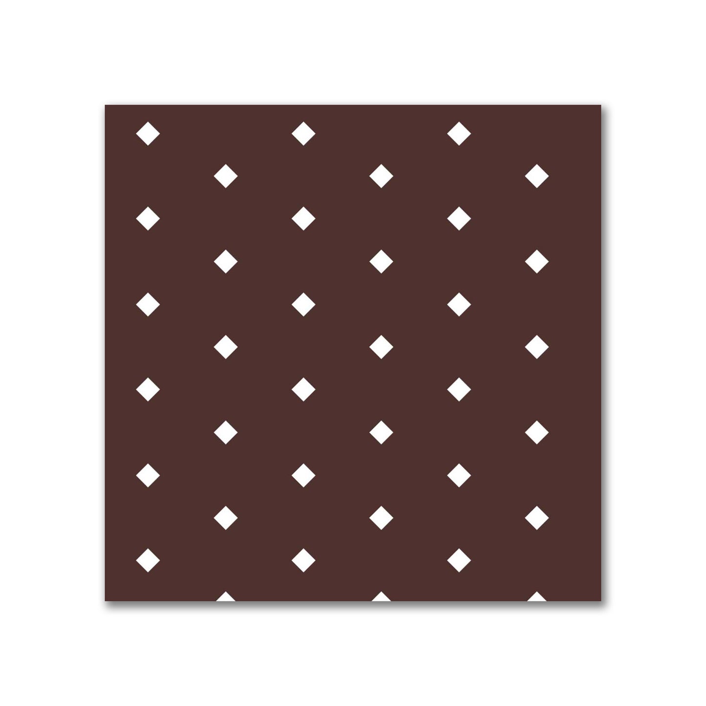 Cotton Canvas Fabric with Fine Off-White Diamonds on Brown, FACC-1161-112
