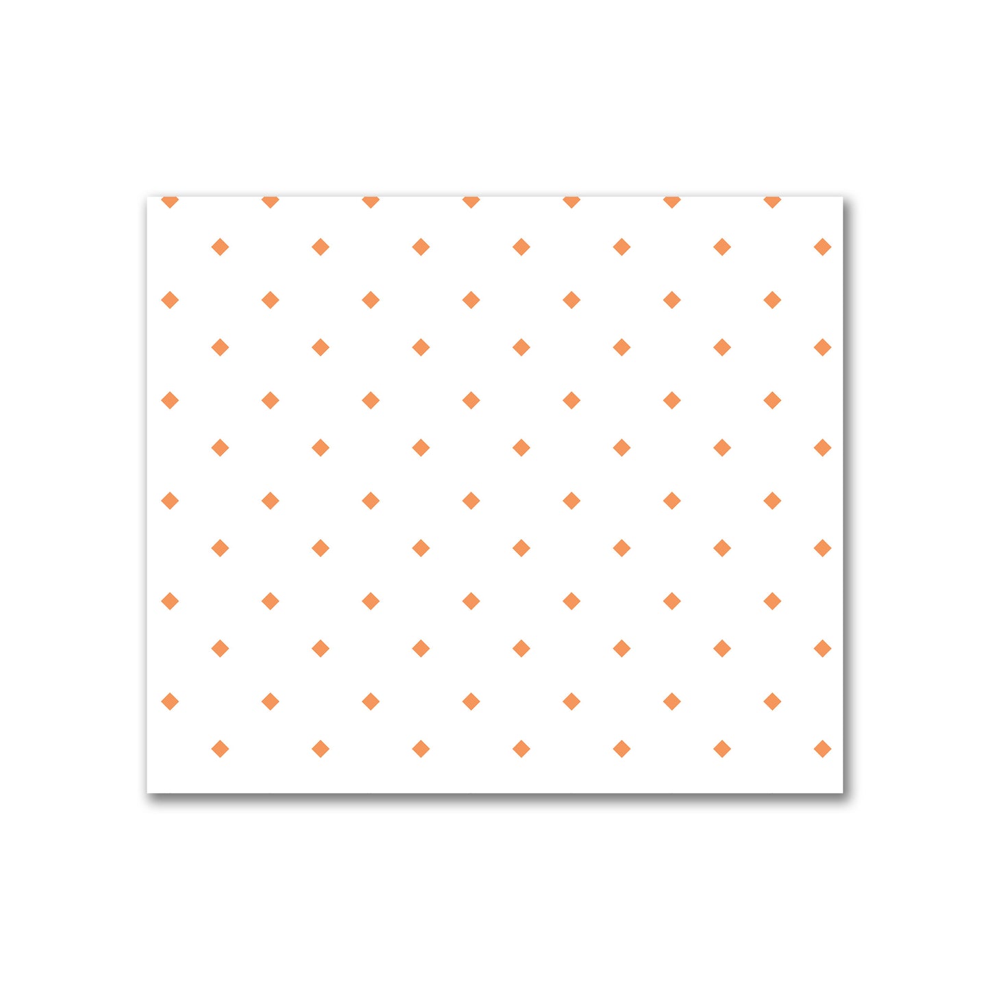 Off-White Cotton Canvas Fabric with Orange Diamonds, FACC-1181-101