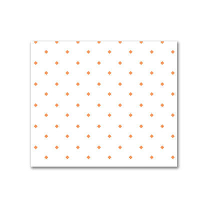 Off-White Cotton Canvas Fabric with Orange Diamonds, FACC-1181-101