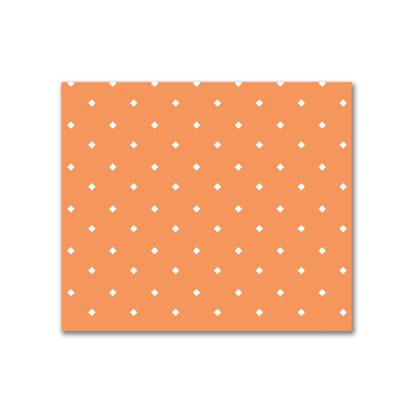 Cotton Canvas Fabric with Off-White Diamonds on Orange, FACC-1181-102