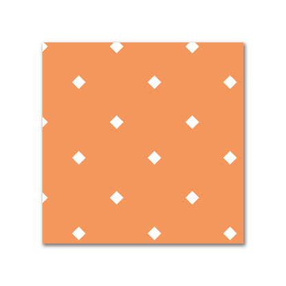 Cotton Canvas Fabric with Off-White Diamonds on Orange, FACC-1181-102