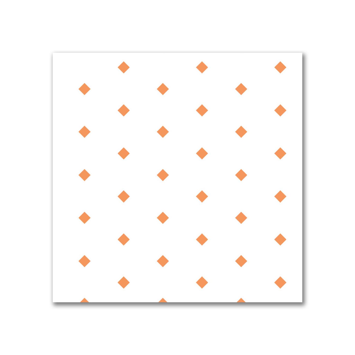 Off-White Cotton Canvas Fabric with Fine Orange Diamonds, FACC-1181-111