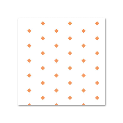 Off-White Cotton Canvas Fabric with Fine Orange Diamonds, FACC-1181-111