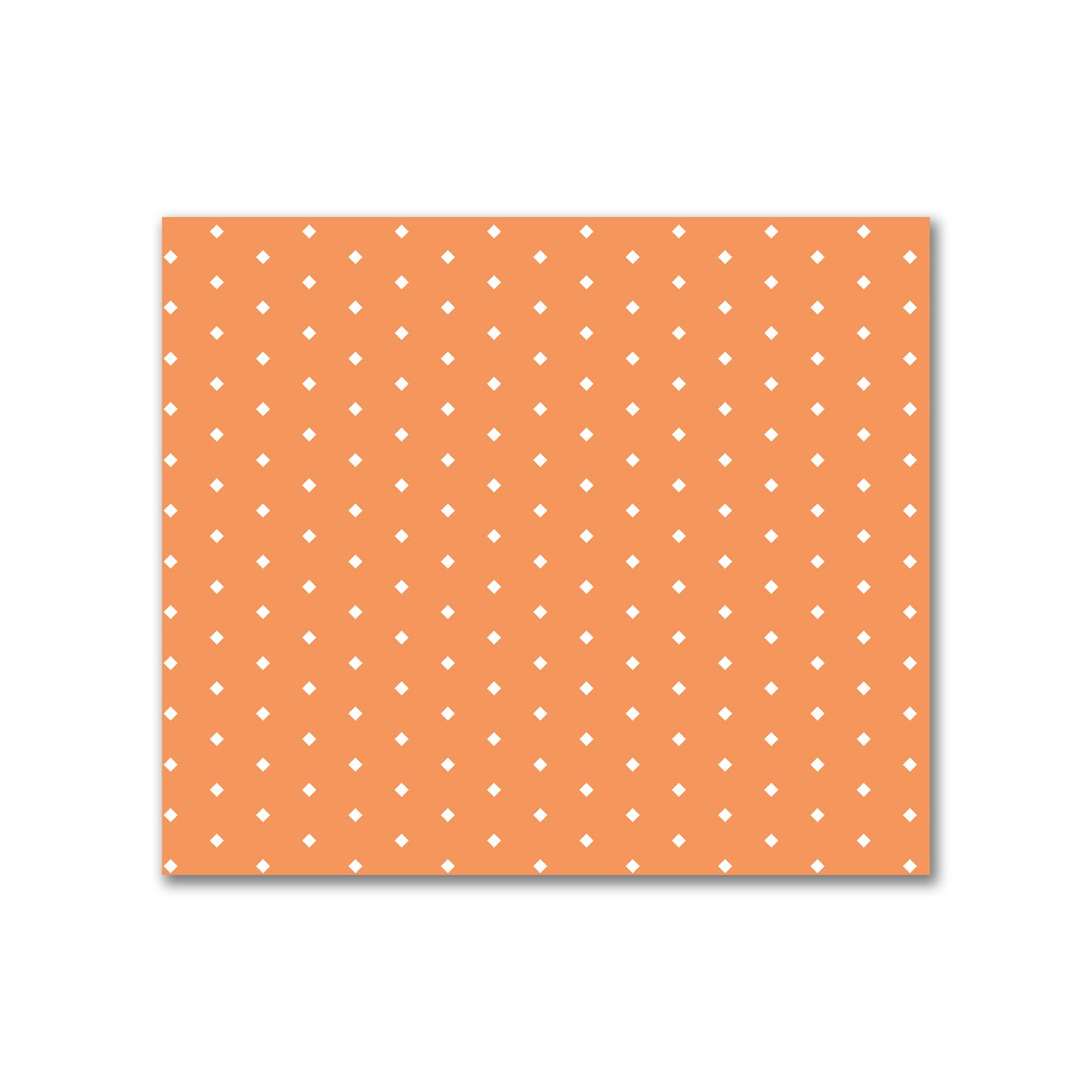 Cotton Canvas Fabric with Fine Off-White Diamonds on Orange, FACC-1181-112