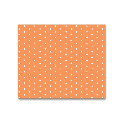 Cotton Canvas Fabric with Fine Off-White Diamonds on Orange, FACC-1181-112