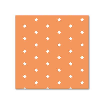 Cotton Canvas Fabric with Fine Off-White Diamonds on Orange, FACC-1181-112