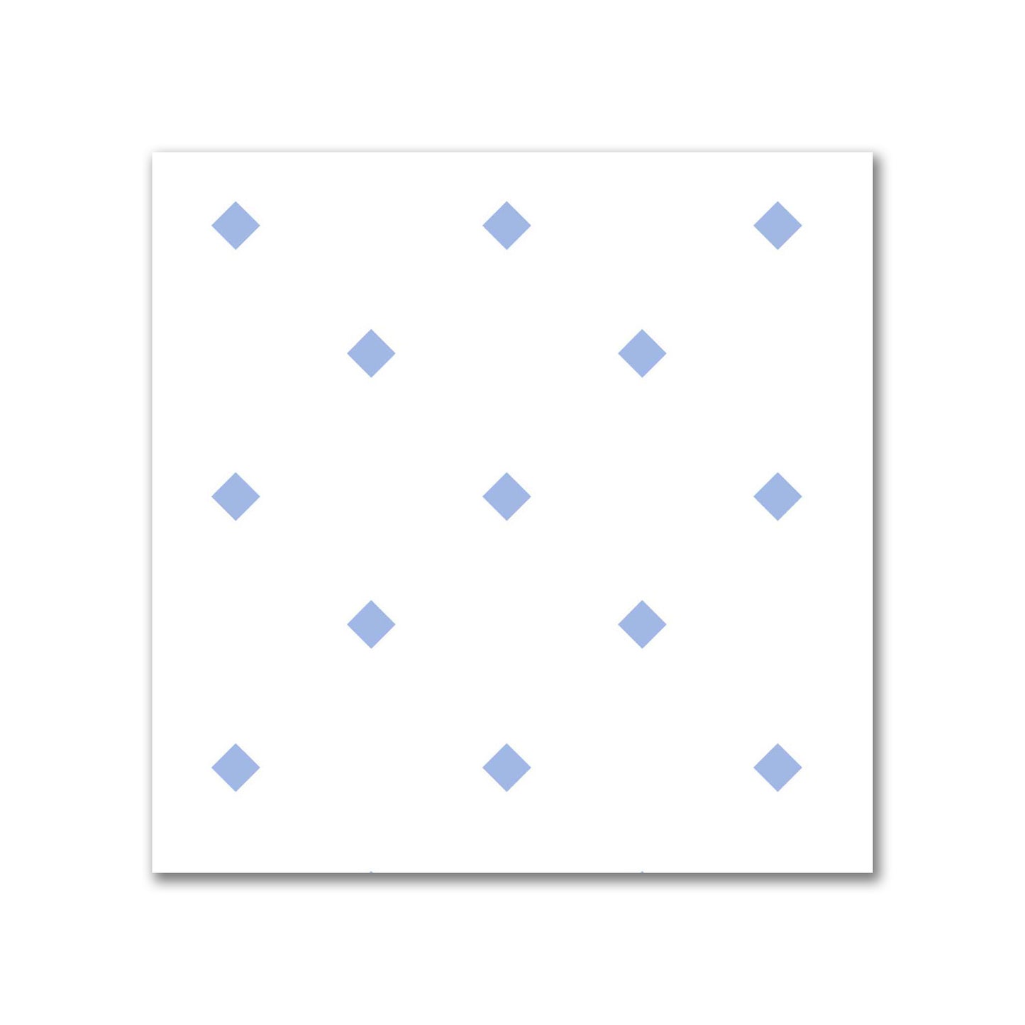 Off-White Cotton Canvas Fabric with Blue Diamonds, FACC-1231-101