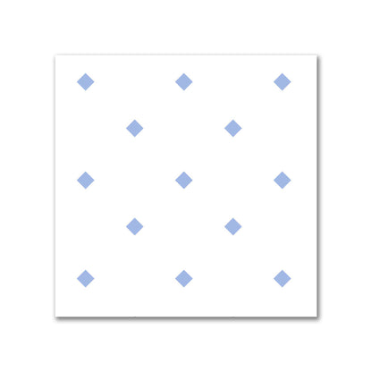 Off-White Cotton Canvas Fabric with Blue Diamonds, FACC-1231-101