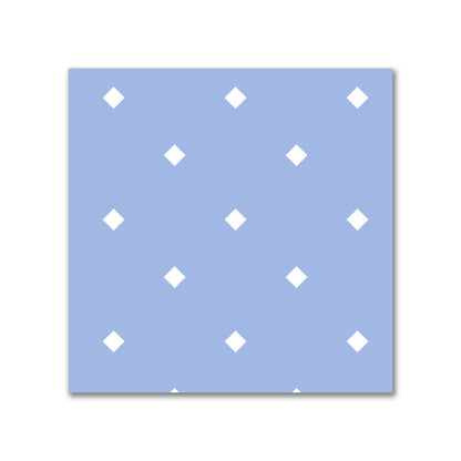 Cotton Canvas Fabric with Off-White Diamonds on Blue, FACC-1231-102