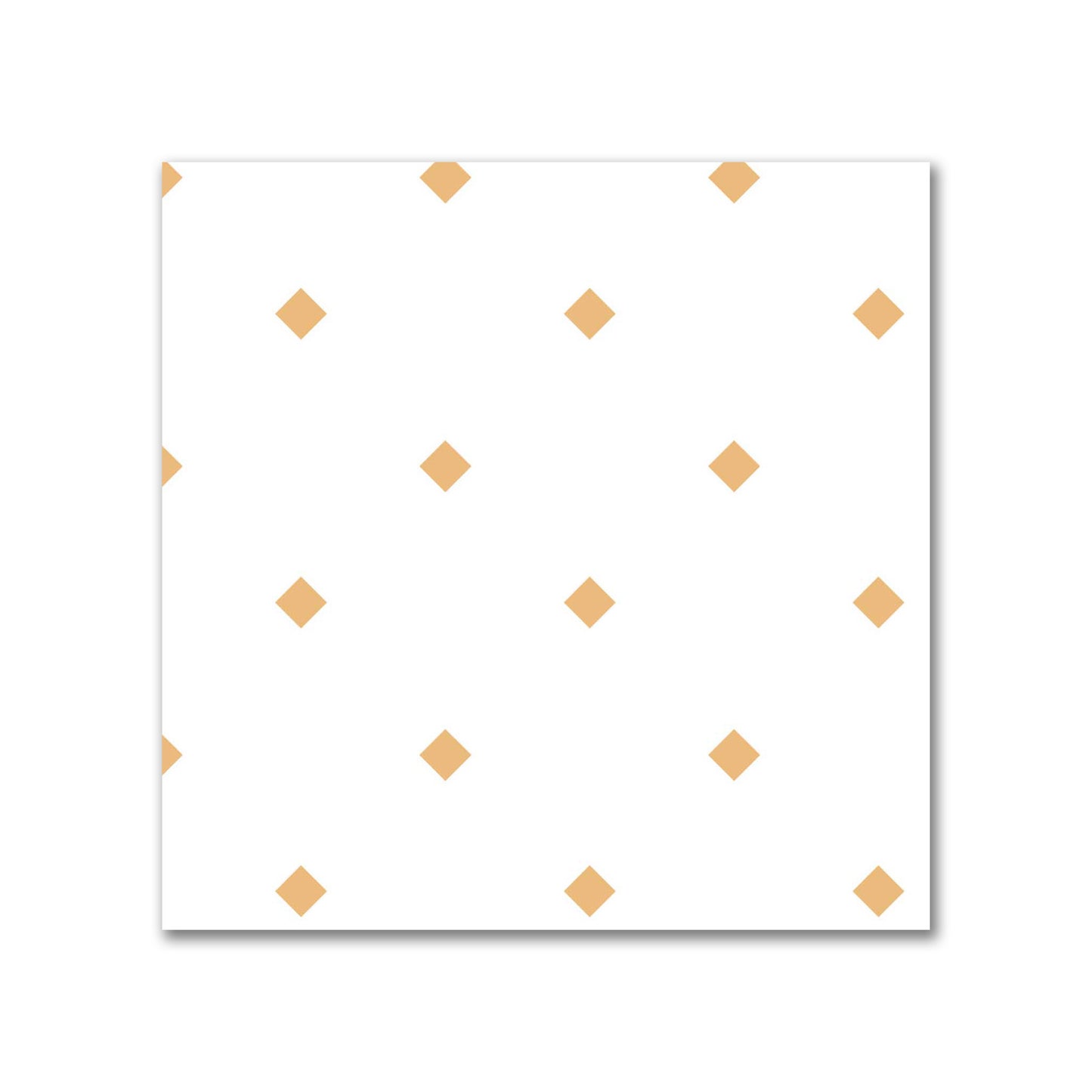 Off-White Cotton Canvas Fabric with Orange Diamonds, FACC-1232-101