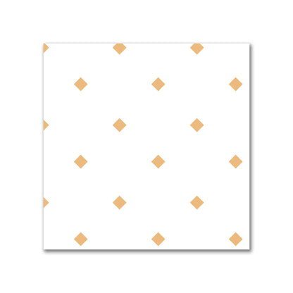 Off-White Cotton Canvas Fabric with Orange Diamonds, FACC-1232-101