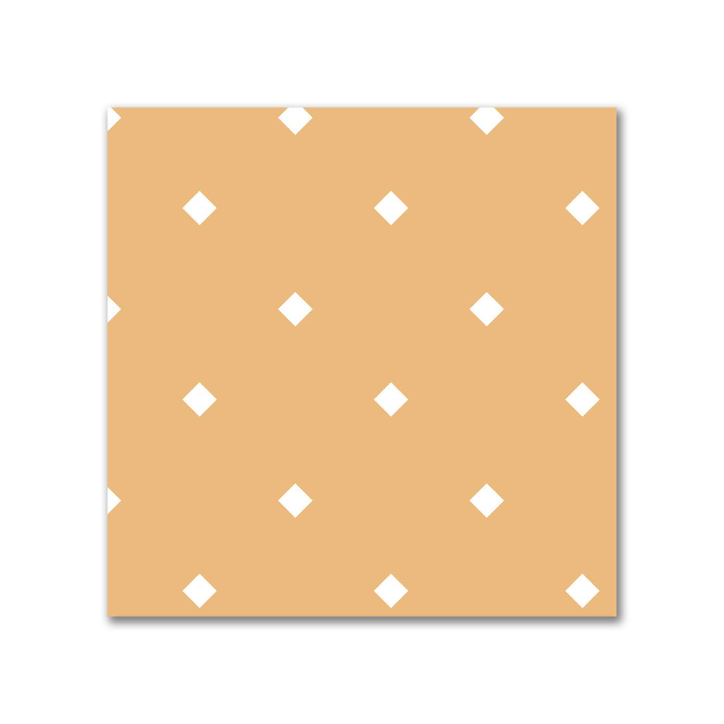 Cotton Canvas Fabric with Off-White Diamonds on Orange, FACC-1232-102