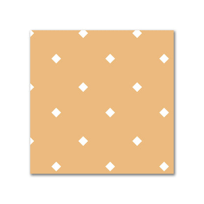 Cotton Canvas Fabric with Off-White Diamonds on Orange, FACC-1232-102
