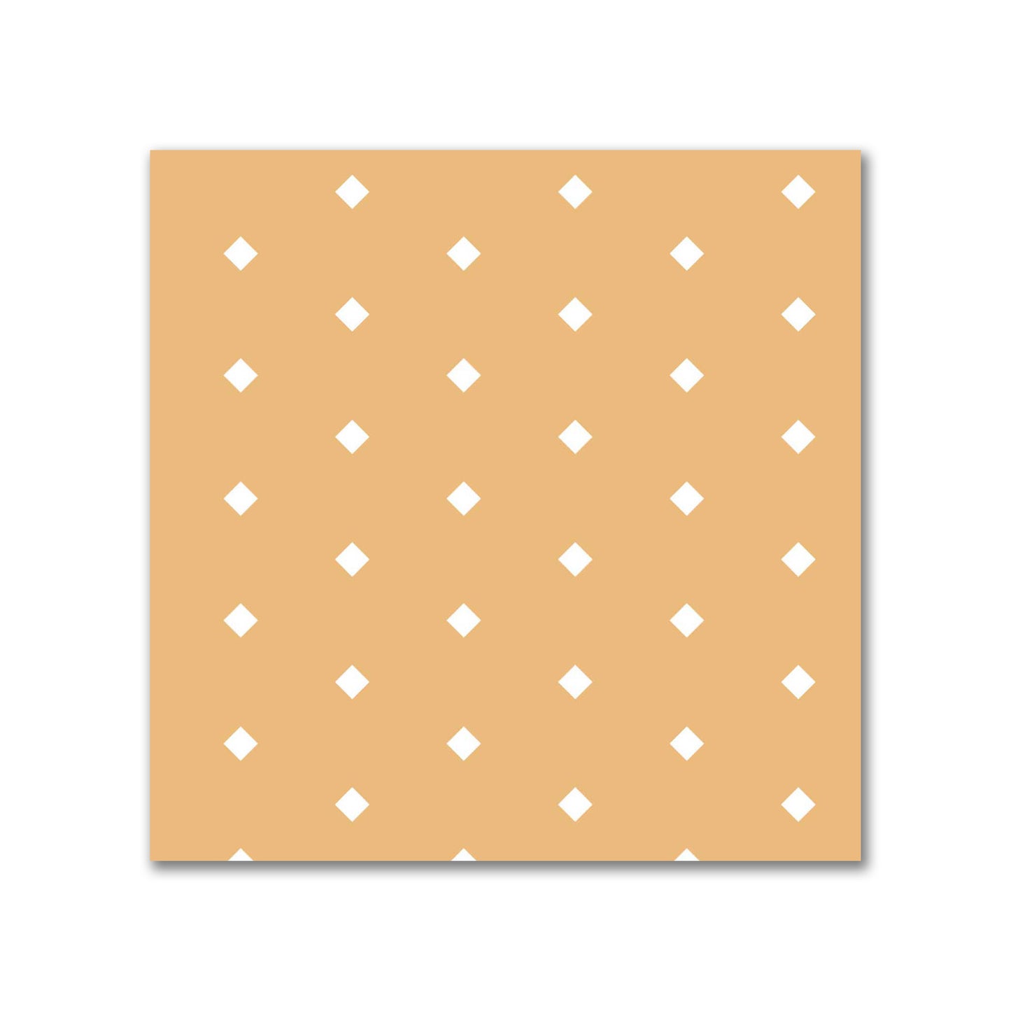 Cotton Canvas Fabric with Fine Off-White Diamonds on Orange, FACC-1232-112