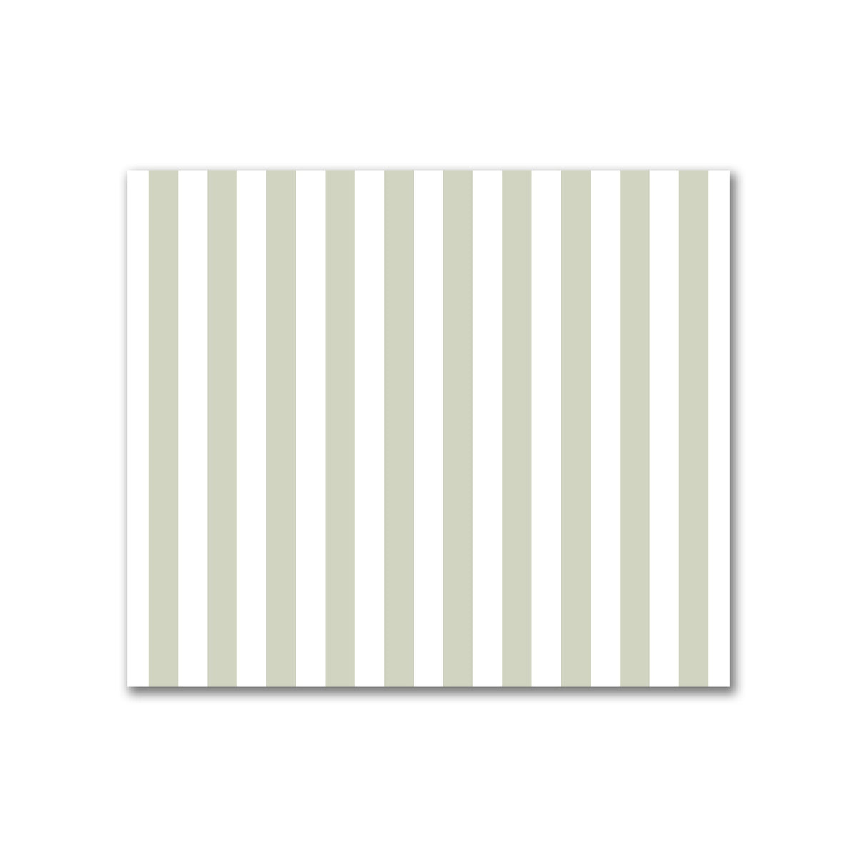 Off-White Cotton Canvas Fabric with Pale Green Bars | Quarter - 54 x 46 cm / 21 x 18 inches