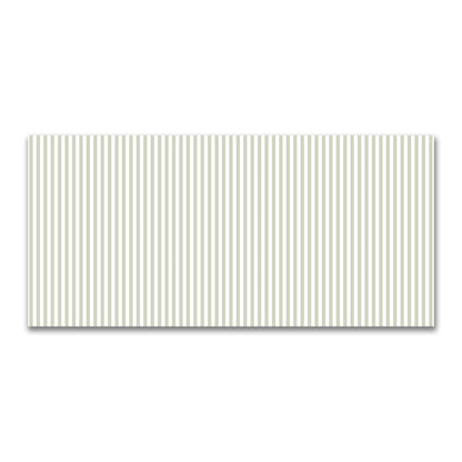Off-White Cotton Canvas Fabric with Pale Green Bars | 3 metres - 3 x 1.4 m / 117 x 55 inches