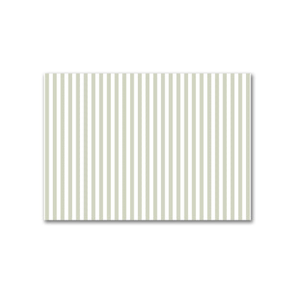 Off-White Cotton Canvas Fabric with Pale Green Bars | 1 metre - 1 x 1.4 m / 39 x 55 inches
