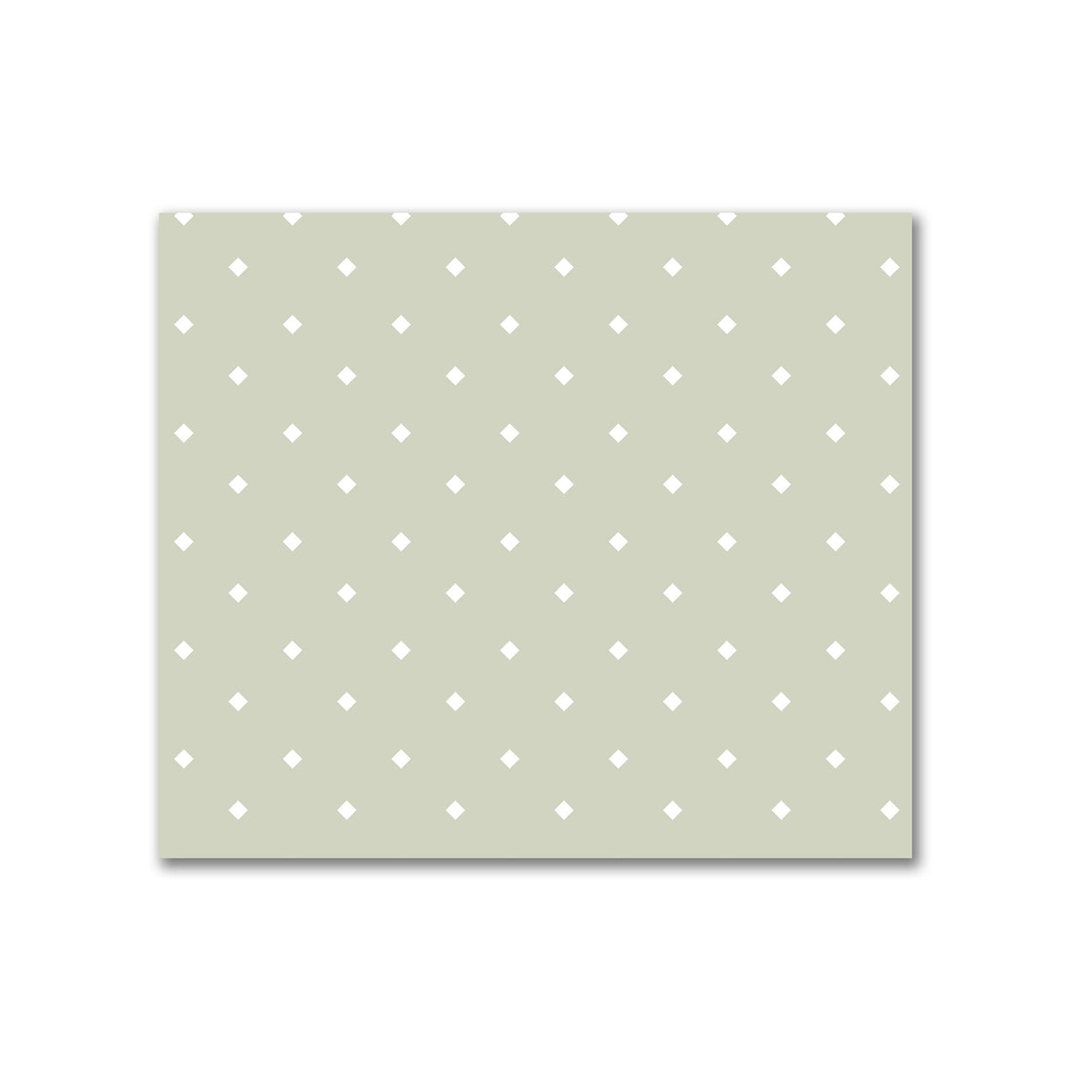 Cotton Canvas Fabric with Off-White Diamonds on Pale Green | Quarter - 54 x 46 cm / 21 x 18 inches