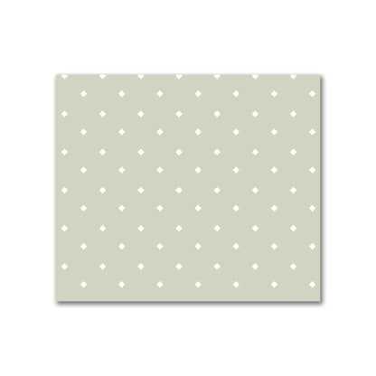 Cotton Canvas Fabric with Off-White Diamonds on Pale Green | Quarter - 54 x 46 cm / 21 x 18 inches