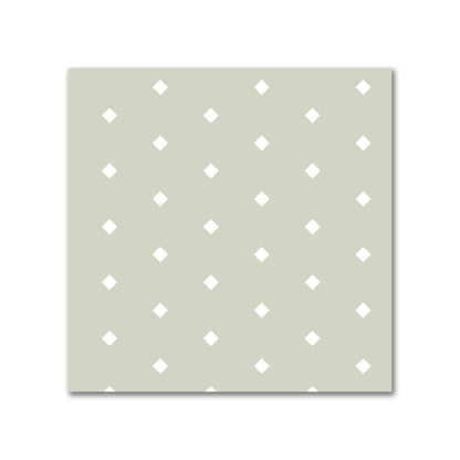 Cotton Canvas Fabric with Fine Off-White Diamonds on Pale Green | Swatch - 21 x 21 cm / 8 x 8 inches