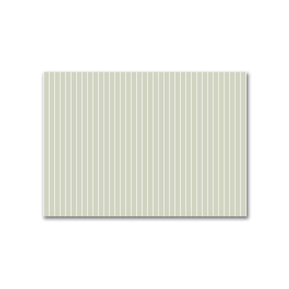 Cotton Canvas Fabric with Fine Off-White Stripes on Pale Green | 1 metre - 1 x 1.4 m / 39 x 55 inches