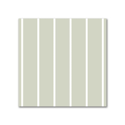 Cotton Canvas Fabric with Fine Off-White Stripes on Pale Green | Swatch - 21 x 21 cm / 8 x 8 inches