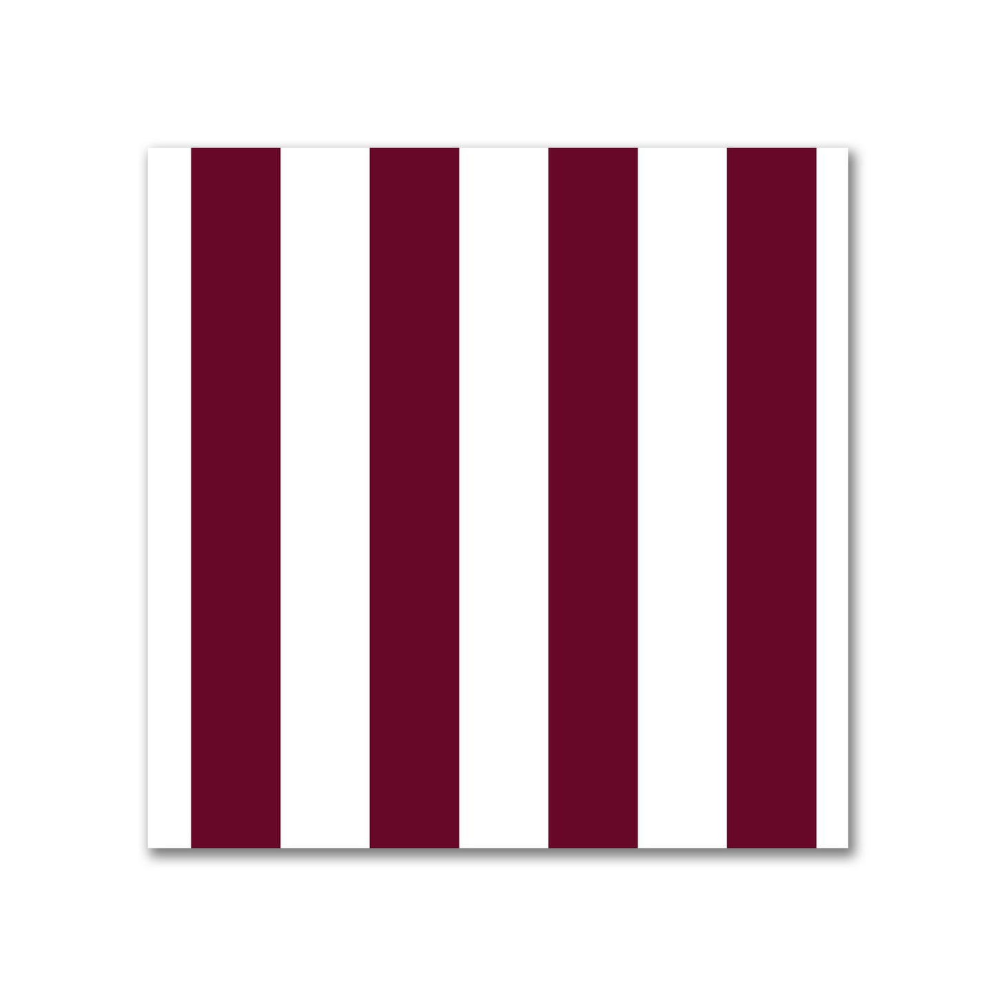 Off-White Cotton Canvas Fabric with Burgundy Red Bars, FACC-1281-051