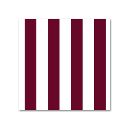 Off-White Cotton Canvas Fabric with Burgundy Red Bars, FACC-1281-051