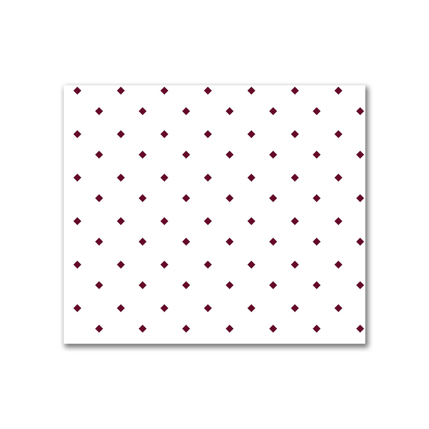 Off-White Cotton Canvas Fabric with Burgundy Red Diamonds, FACC-1281-101